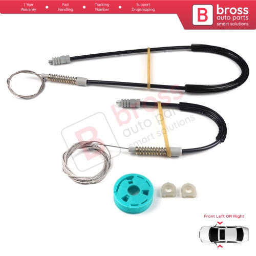 Window Regulator Repair Set Front for Audi 80 B3 B4 8G 89 1991-2001 2-Door Coupe Cabriolet 895837729