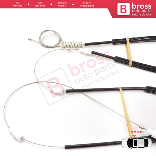 Power Window Regulator Repair Set Front Right for Porsche 911 996 1997-2005 Boxster 986 1996-2004 99654201605