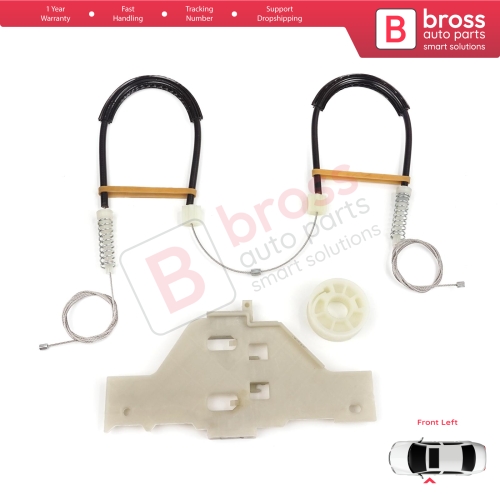 Power Window Regulator Repair Set Front Left for Citroen C4 MK1 LC LR 2004-2014 4/5 Door 9221V1