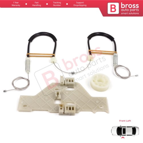 Power Window Regulator Repair Set Front Left for Citroen C4 MK1 LC LR 2004-2014 4/5 Door 9221V1