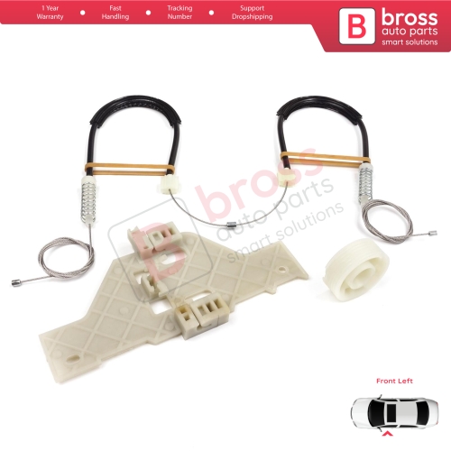 Power Window Regulator Repair Set Front Left for Citroen C4 MK1 LC LR 2004-2014 4/5 Door 9221V1
