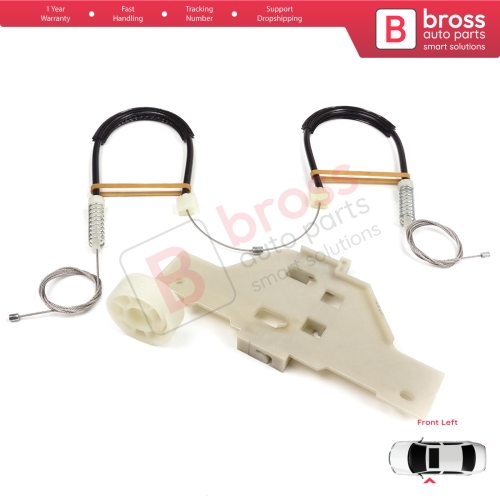 Power Window Regulator Repair Set Front Left for Citroen C4 MK1 LC LR 2004-2014 4/5 Door 9221V1