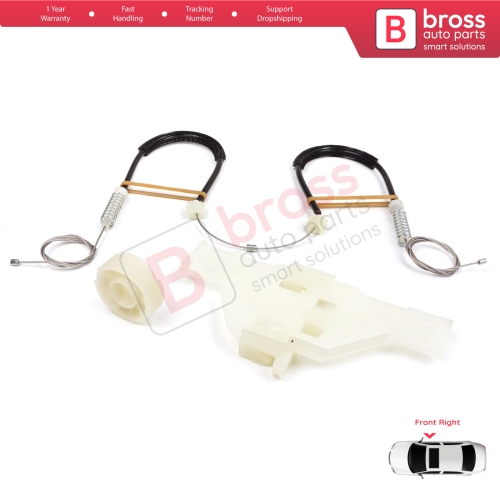 Power Window Regulator Repair Set Front Right for Citroen C4 MK1 LC LR 2004-2014 4/5 Door 9222V0