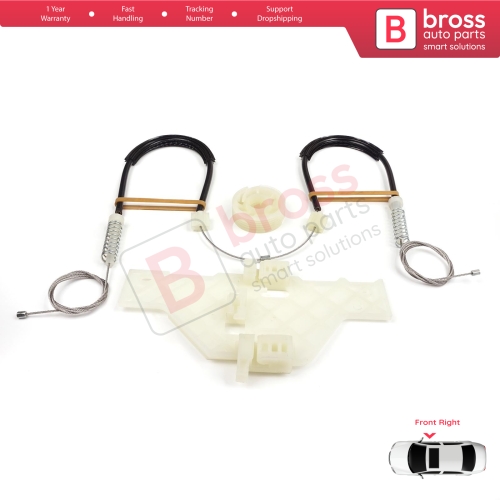 Power Window Regulator Repair Set Front Right for Citroen C4 MK1 LC LR 2004-2014 4/5 Door 9222V0