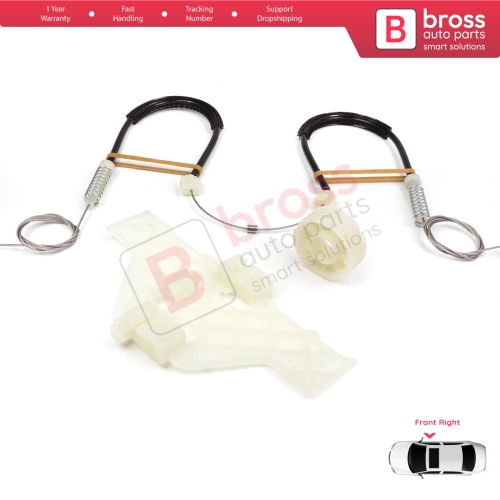 Power Window Regulator Repair Set Front Right for Citroen C4 MK1 LC LR 2004-2014 4/5 Door 9222V0