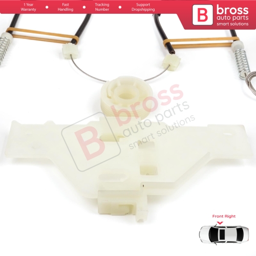 Power Window Regulator Repair Set Front Right for Citroen C4 MK1 LC LR 2004-2014 4/5 Door 9222V0