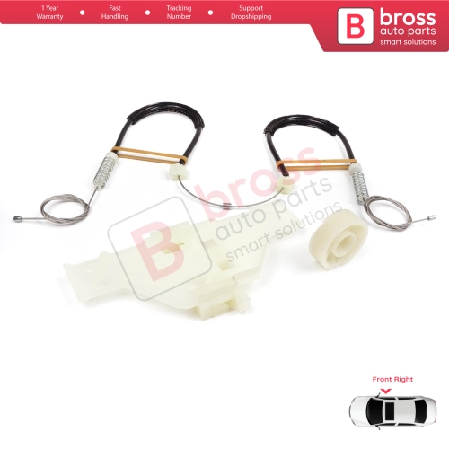 Power Window Regulator Repair Set Front Right for Citroen C4 MK1 LC LR 2004-2014 4/5 Door 9222V0