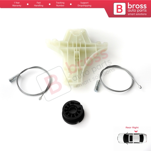 Window Regulator Repair Kit Rear Right for VW Golf MK6 A6 5K 5K1 AJ5 Variant 2008-20014 5-Door 5K4839462 