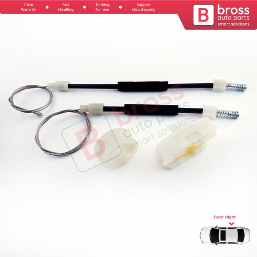 Power Window Regulator Repair Set Rear Right Door for Seat Leon MK2 1P 1P1 2005-2012 5-Door HB 1P0839462A