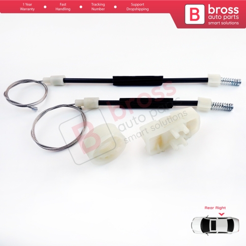 Power Window Regulator Repair Set Rear Right Door for Seat Leon MK2 1P 1P1 2005-2012 5-Door HB 1P0839462A