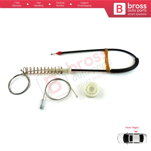 Window Regulator Repair Kit Rear Right Door for BMW 5 Series E39 04/1999-2004 4/5 Door Facelift 51358252430