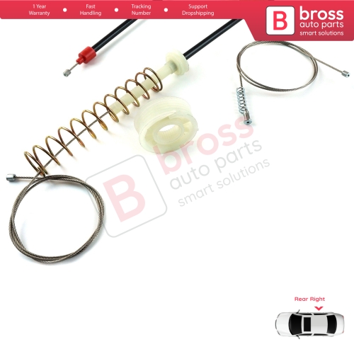 Window Regulator Repair Kit Rear Right Door for BMW 5 Series E39 04/1999-2004 4/5 Door Facelift 51358252430