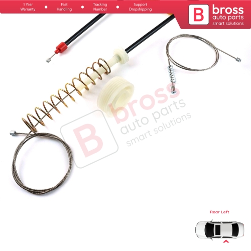 Window Regulator Repair Kit Rear Left Door for BMW 5 Series E39 04/1999-2004 4/5 Door Facelift 51358252429