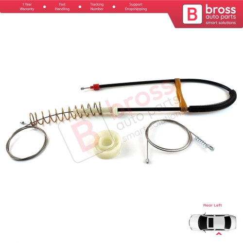 Window Regulator Repair Kit Rear Left Door for BMW 5 Series E39 04/1999-2004 4/5 Door Facelift 51358252429