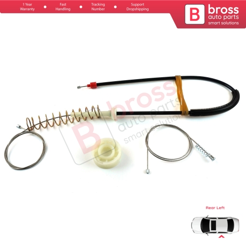 Window Regulator Repair Kit Rear Left Door for BMW 5 Series E39 04/1999-2004 4/5 Door Facelift 51358252429