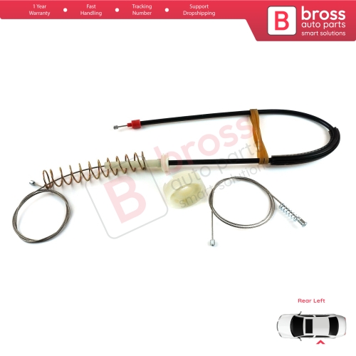 Window Regulator Repair Kit Rear Left Door for BMW 5 Series E39 04/1999-2004 4/5 Door Facelift 51358252429