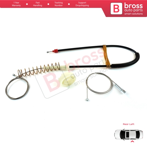 Window Regulator Repair Kit Rear Left Door for BMW 5 Series E39 04/1999-2004 4/5 Door Facelift 51358252429