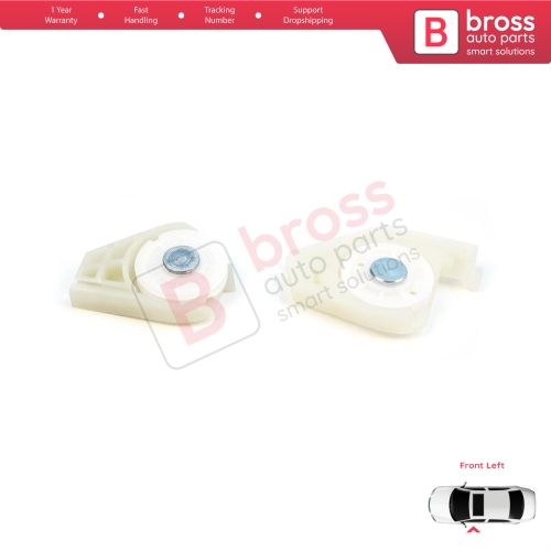 Front Left Window Regulator Repair Corner Cable Roller Pulley Clips Pin Sets for Fiat Doblo MK1 MPV Van 119 223 2001-2010 51718404