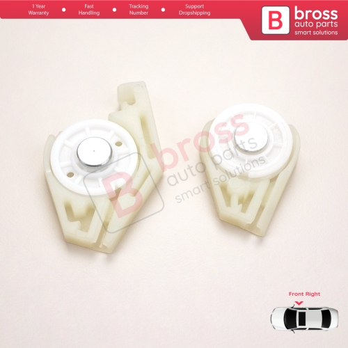 Front Right Window Regulator Repair Corner Cable Roller Pulley Clips Pin Set 1+2 for Fiat Doblo MK1 MPV Van 119 223 2001-2010 51718403