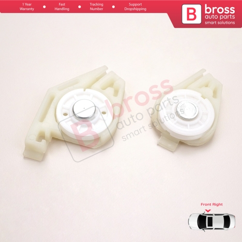 Front Right Window Regulator Repair Corner Cable Roller Pulley Clips Pin Set 1+2 for Fiat Doblo MK1 MPV Van 119 223 2001-2010 51718403