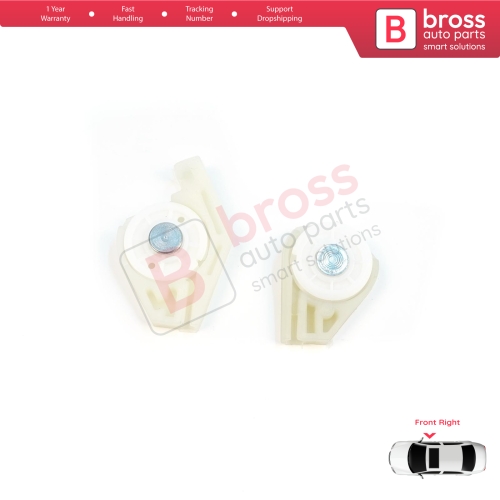 Front Right Window Regulator Repair Corner Cable Roller Pulley Clips Pin Set 1+2 for Fiat Doblo MK1 MPV Van 119 223 2001-2010 51718403