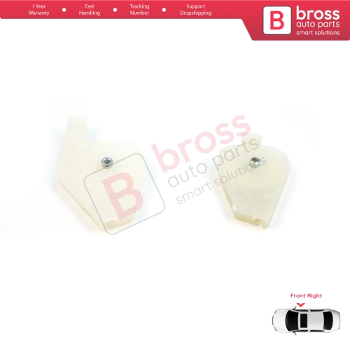 Front Right Window Regulator Repair Corner Cable Roller Pulley Clips Pin Set 1+2 for Fiat Doblo MK1 MPV Van 119 223 2001-2010 51718403