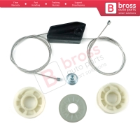 Rear Quarter Window Regulator Repair Set for Mini Cooper R52 R57 2004-2015 Cabrio Convertible 51377111017 51377111018