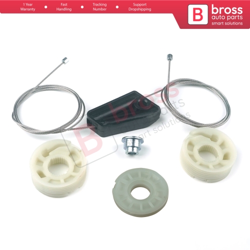 Rear Quarter Window Regulator Repair Set for Mini Cooper R52 R57 2004-2015 Cabrio Convertible 51377111017 51377111018