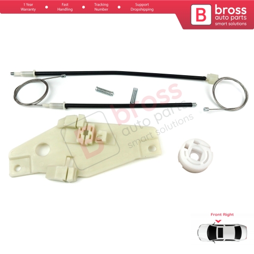 Window Regulator Repair Set Front Right Door for Toyota Corolla E10 AE100 E100 1991-1999 3/4/5 Door 6981002051