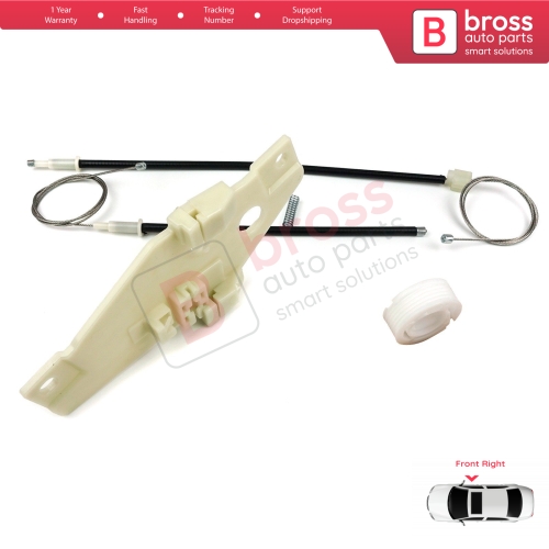 Window Regulator Repair Set Front Right Door for Toyota Corolla E10 AE100 E100 1991-1999 3/4/5 Door 6981002051