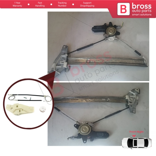 Window Regulator Repair Set Front Right Door for Toyota Corolla E10 AE100 E100 1991-1999 3/4/5 Door 6981002051