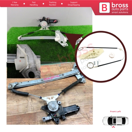 Window Regulator Repair Set Front Left Door for Toyota Corolla E10 AE100 E100 1991-1999 3/4/5 Door 6980212140