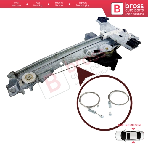 Window Regulator Repair Set Rear Door for Peugeot 208 MK1 A9 CA CC 2012-2020 5-Door 9806082180
