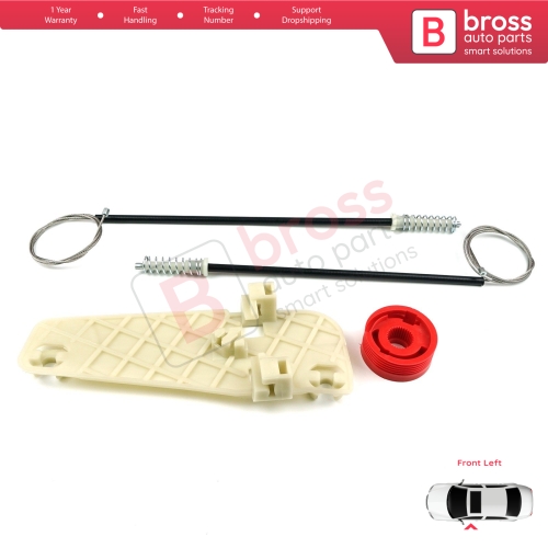 Window Regulator Repair Set Front Left Door for Jeep Grand Cherokee MK2 WJ WG 1998-2005 55076467AB