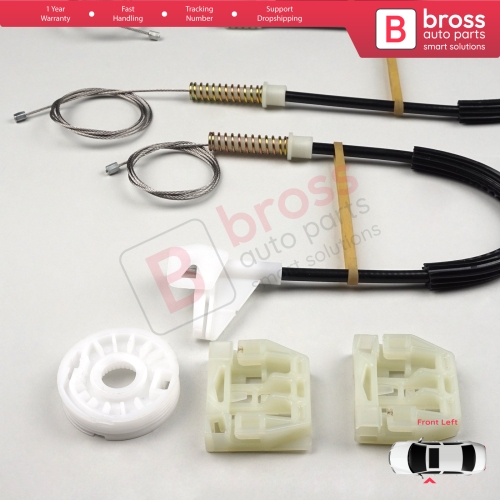 Power Window Regulator Repair Set Front Left Door for Skoda Octavia MK1 1U 1U2 1U5 2001-2010 4/5 Door Facelift 1U0837461B
