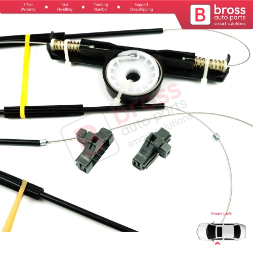 Power Window Regulator Repair Set Front Left Door for Ford Mondeo MK3 B4Y BWY B5Y 2000-2007 4/5 Door 1S71F23201AB