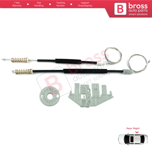 Window Regulator Repair Kit Rear Right Door for Peugeot 406 8B 8E/F 1995-2004 4/5 Door 0130821924