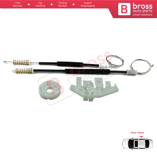 Window Regulator Repair Kit Rear Right Door for Peugeot 406 8B 8E/F 1995-2004 4/5 Door 0130821924