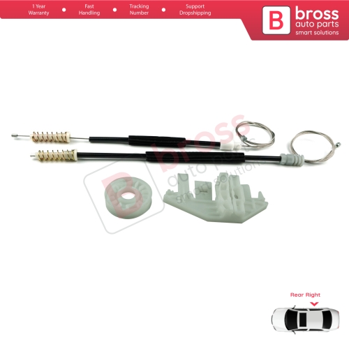 Window Regulator Repair Kit Rear Right Door for Peugeot 406 8B 8E/F 1995-2004 4/5 Door 0130821924