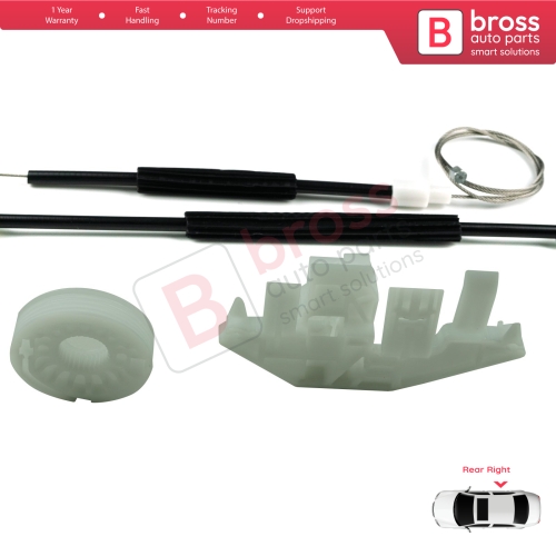 Window Regulator Repair Kit Rear Right Door for Peugeot 406 8B 8E/F 1995-2004 4/5 Door 0130821924