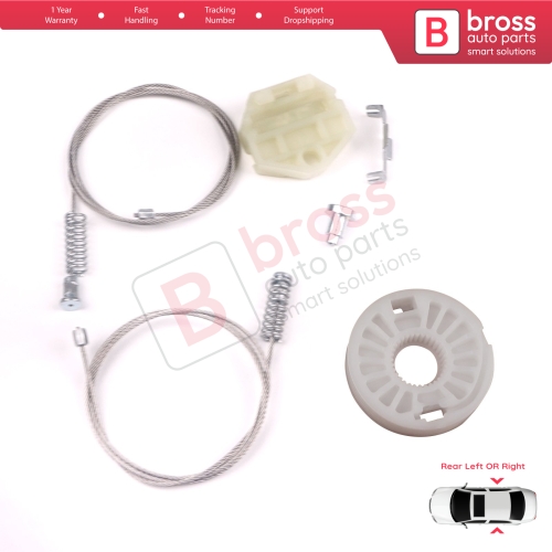 Window Regulator Repair Set Rear Door for Vauxhall Opel Vectra B J96 1995-2004 4/5 Door 90520229 90520230