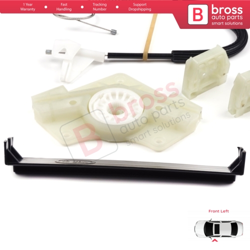 Power Window Regulator Repair Set Front Left Door for Skoda Octavia MK1 1U 1U2 1U5 2001-2010 4/5 Door Facelift 1U0837461B