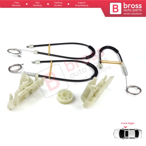Window Regulator Repair Set Front Right Door for BMW 5 Series F10 F18 F11 4/5 Door 2009-2017 51337182132