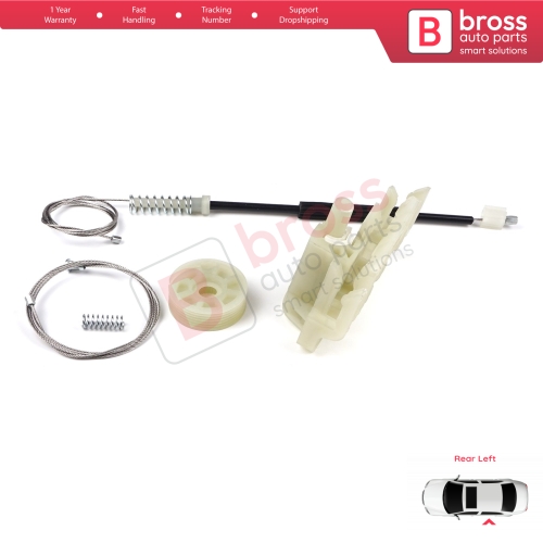 Window Regulator Repair Set Rear Left Door for BMW 5 Series F10 F18 F11 4/5 Door 2009-2017 51357182613