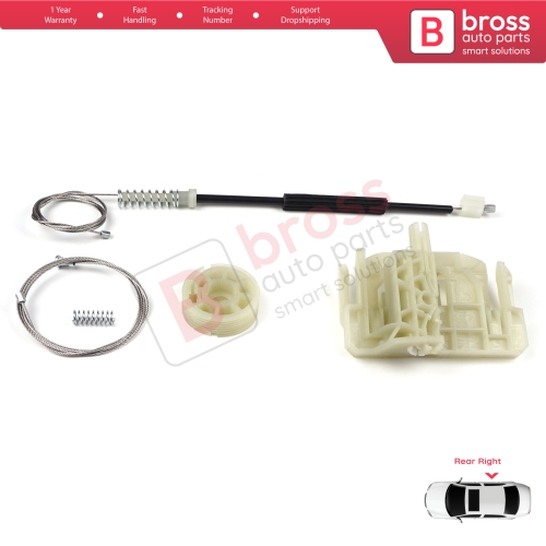 Window Regulator Repair Set Rear Right Door for BMW 5 Series F10 F18 F11 4/5 Door 2009-2017 51357182614