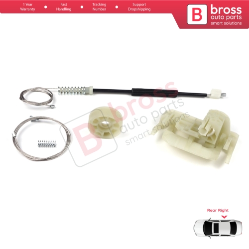 Window Regulator Repair Set Rear Right Door for BMW 5 Series F10 F18 F11 4/5 Door 2009-2017 51357182614