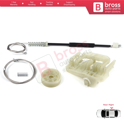 Window Regulator Repair Set Rear Right Door for BMW 5 Series F10 F18 F11 4/5 Door 2009-2017 51357182614