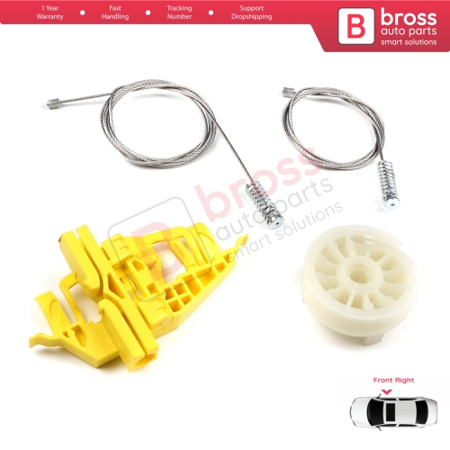 Window Regulator Repair Set Front Right Door for Ram ProMaster City 2015-2022 4-Door 68366052AA
