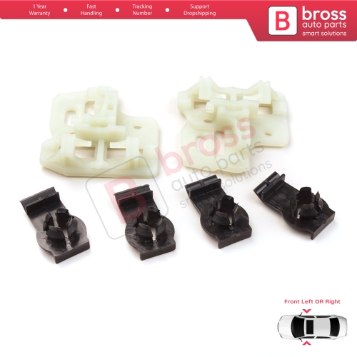 Window Regulator Repair Brackets Fixer Clips Front Left or Right Door for BMW X5 E53 2000-2006 51338254911 51338254781