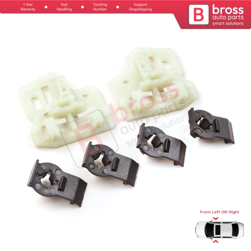 Window Regulator Repair Brackets Fixer Clips Front Left or Right Door for BMW X5 E53 2000-2006 51338254911 51338254781